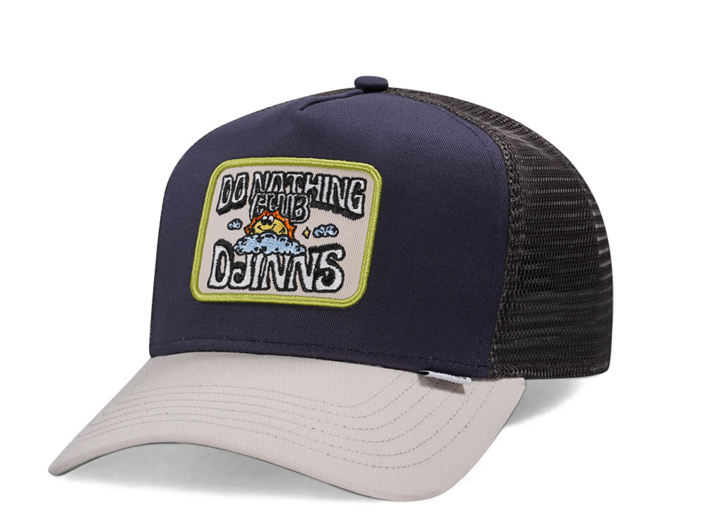 Djinns Do Nothing Club Navy Cream Trucker Snapback Hat