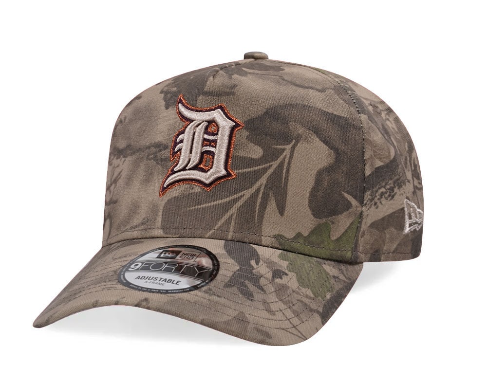 New Era Detroit Tigers Leaf Camo Copper 9Forty A Frame Snapback Hat