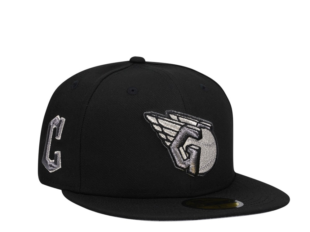 New Era Cleveland Guardians Black Pewter Metallic Edition 59Fifty Fitted Hat