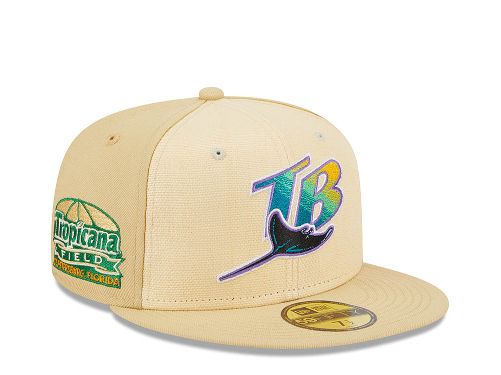 New Era Tampa Bay Rays Tropicana Field Raffia Front Vegas Gold Edition 59Fifty Fitted Hat