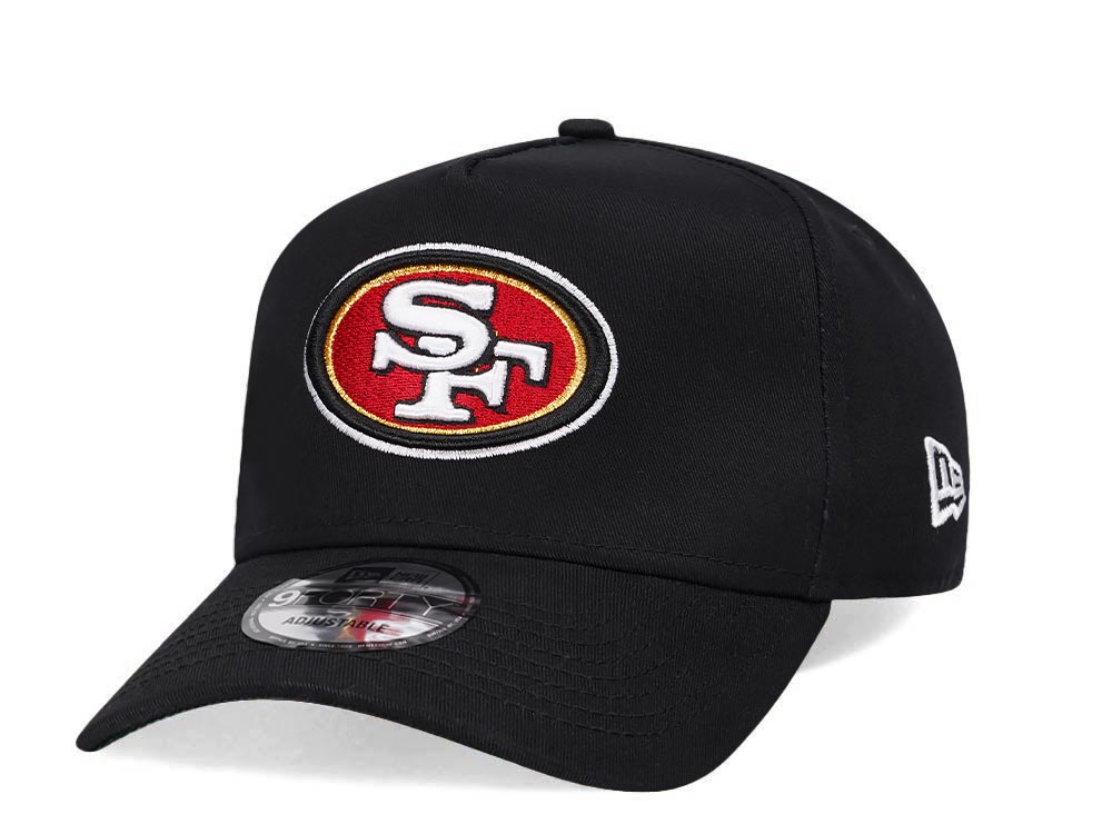 New Era San Francisco 49ers Black 9Forty A Frame Snapback Hat