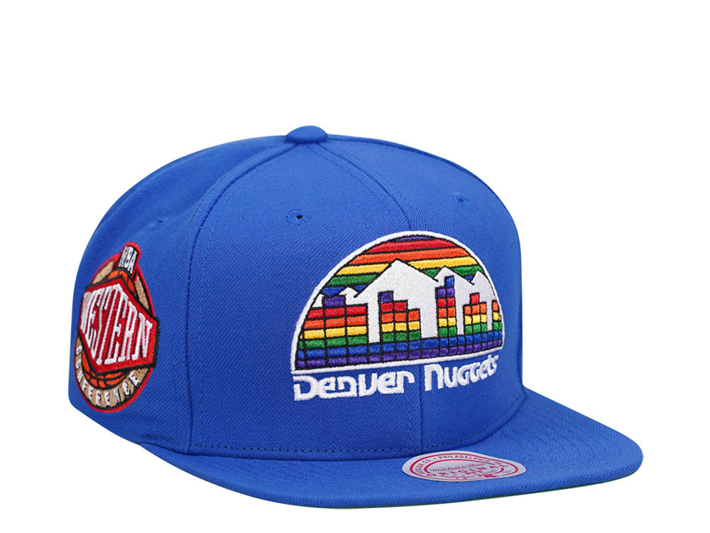 Mitchell & Ness Denver Nuggets Conference Patch Blue Snapback Hat