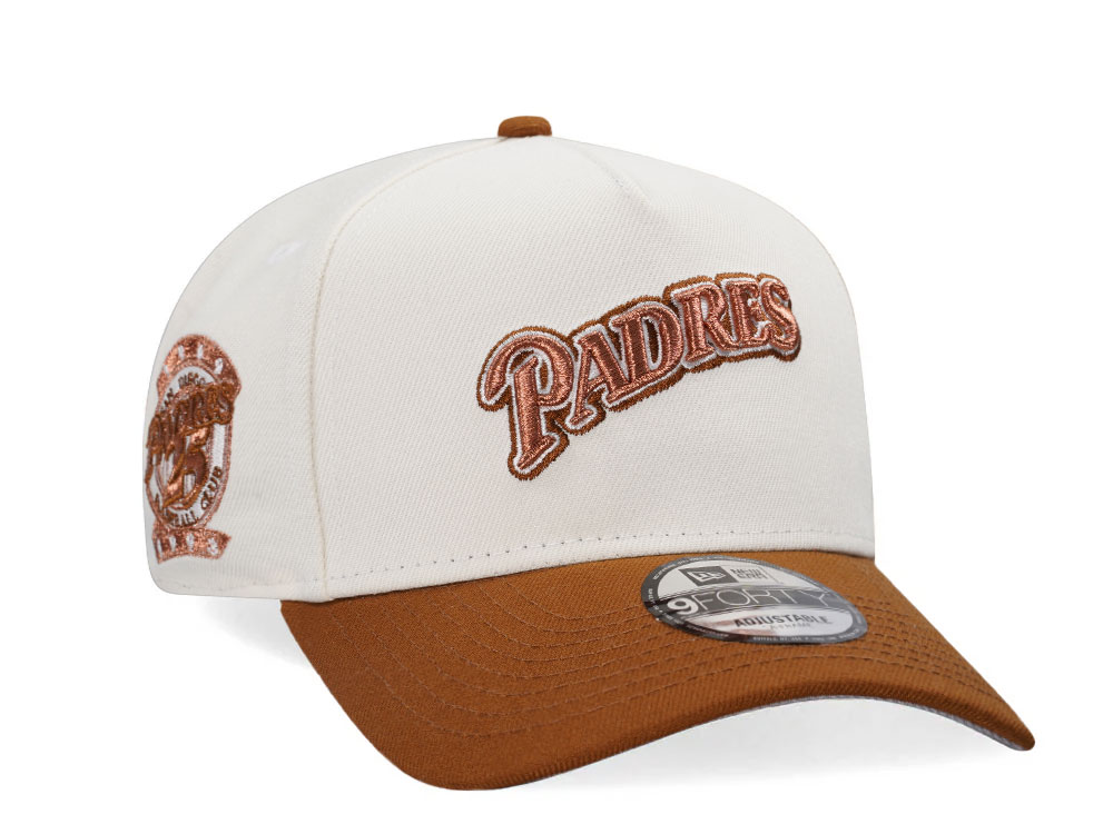 New Era San Diego Padres Chrome Copper Two Tone A Frame 9Forty Snapback Hat