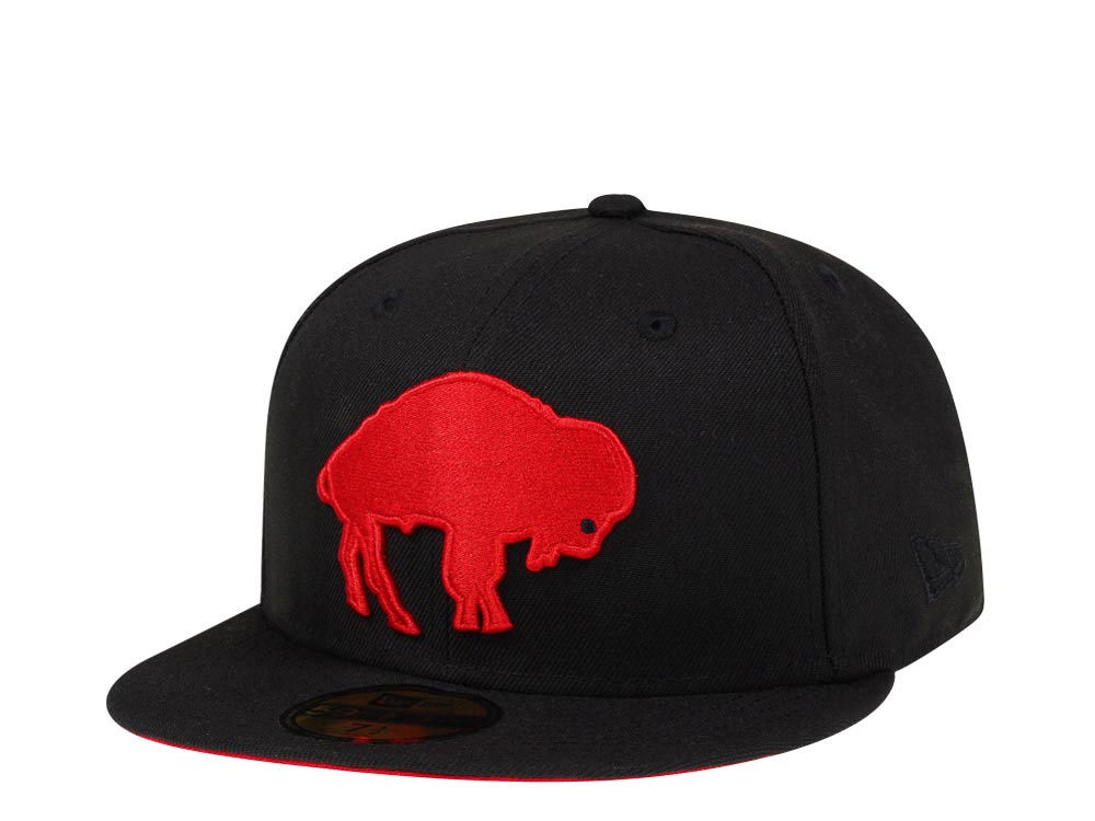 New Era Buffalo Bills Black and Red Prime Edition 59Fifty Fitted Cap TOPPERZSTORE.COM