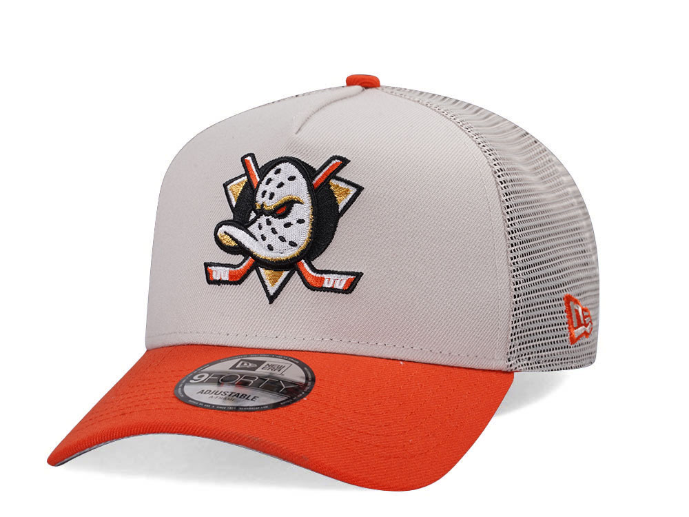 New Era Anaheim Ducks Prime Two Tone Trucker Edition 9Forty A Frame Snapback Hat