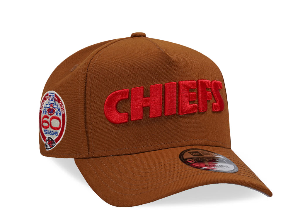 New Era Kansas City Chiefs 60th Anniversary Bourbon Prime Edition 9Forty A Frame Snapback Hat