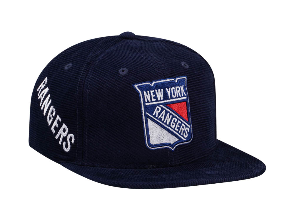 Mitchell & Ness New York Rangers Navy Cord Vintage Snapback Hat