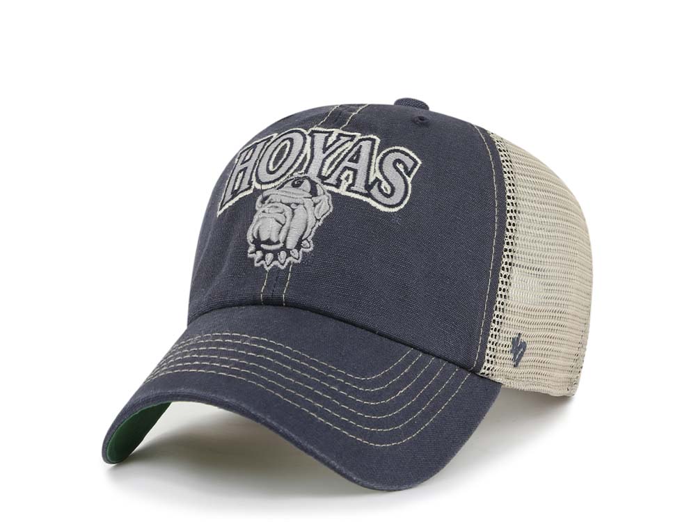 47Brand Georgetown Hoyas Vintage Navy Trucker Clean Up Snapback Hat