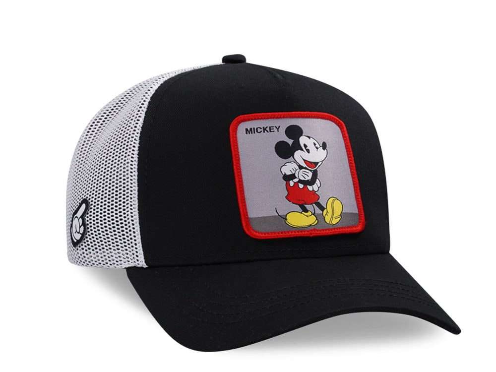 Capslab Disney Mickey Mouse Black White Trucker Snapback Hat