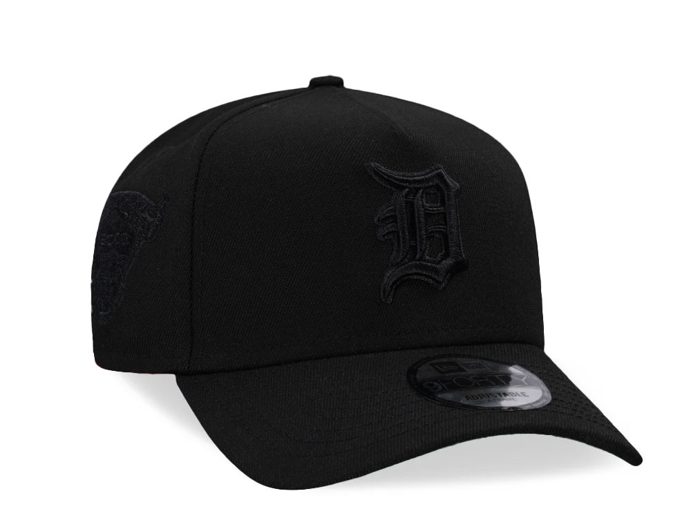 New Era Detroit Tigers World Series 2000 Black On Black A Frame 9Forty Snapback Hat