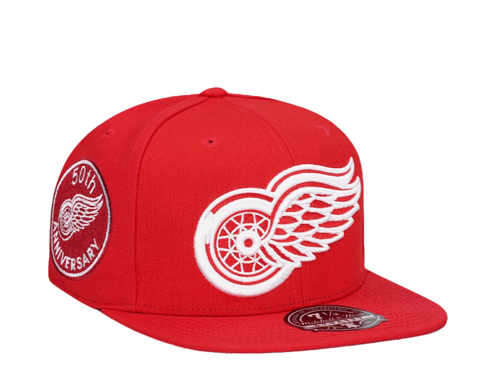 Mitchell & Ness Detroit Red Wings 50th Anniversary Vintage Edition Dynasty Fitted Hat