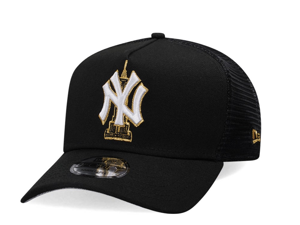 New Era New York Yankees Classic Black Trucker A Frame 9Forty Snapback Hat