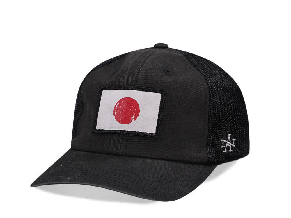 American Needle Japan Badger Black Trucker Strapback Hat