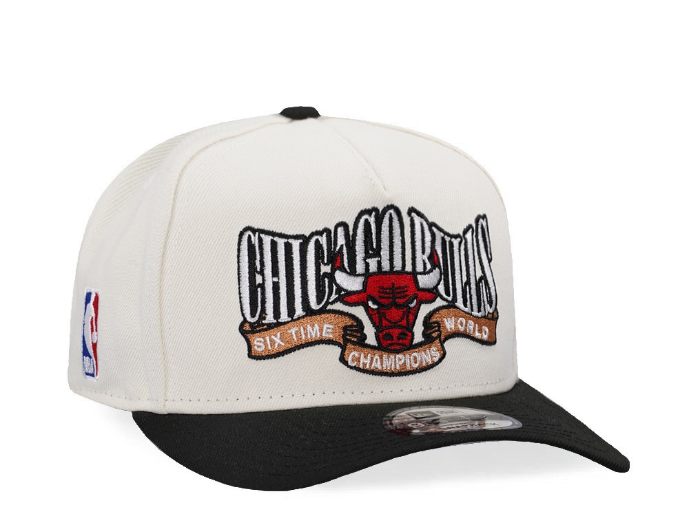 New Era  Chicago Bulls World Champions Chrome Two Tone Edition A Frame 9Fifty Snapback Hat