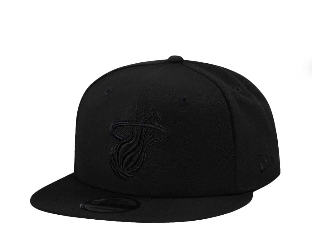 New Era Miami Heat Black Classic Edition 9Fifty Snapback Hat