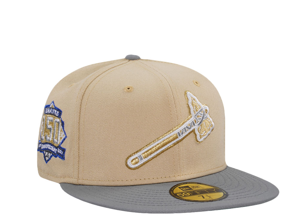 New Era Atlanta Braves 150th Anniversary Vegas Throwback Two Tone Edition 59Fifty Fitted Hat