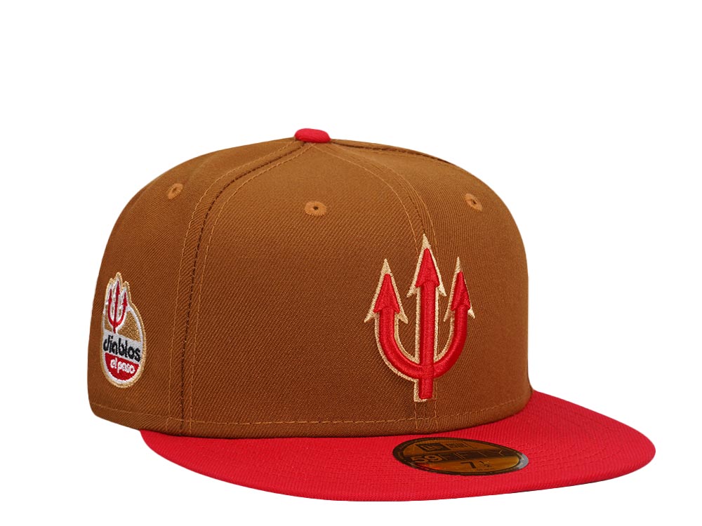 New Era El Paso Diablos Bourbon Prime Two Tone Throwback Edition 59Fifty Fitted Hat