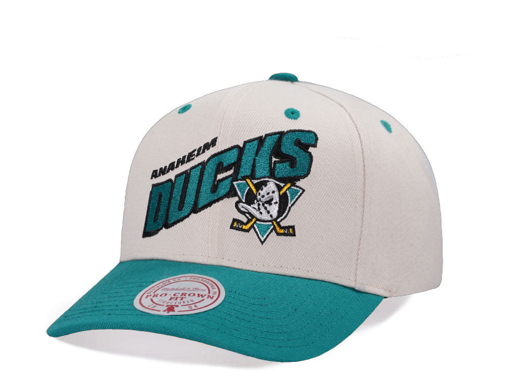 Mitchell & Ness Anaheim Ducks Chrome Two Tone Pro Crown Fit Snapback Hat