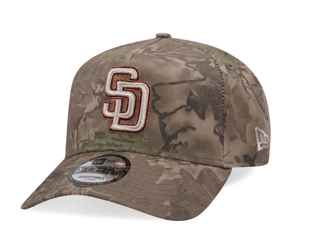 New Era San Diego Padres Leaf Camo Copper 9Forty A Frame Snapback Hat