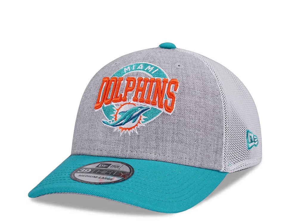 New Era Miami Dolphins Heather E3 Two Tone Edition 39Thirty Stretch Hat