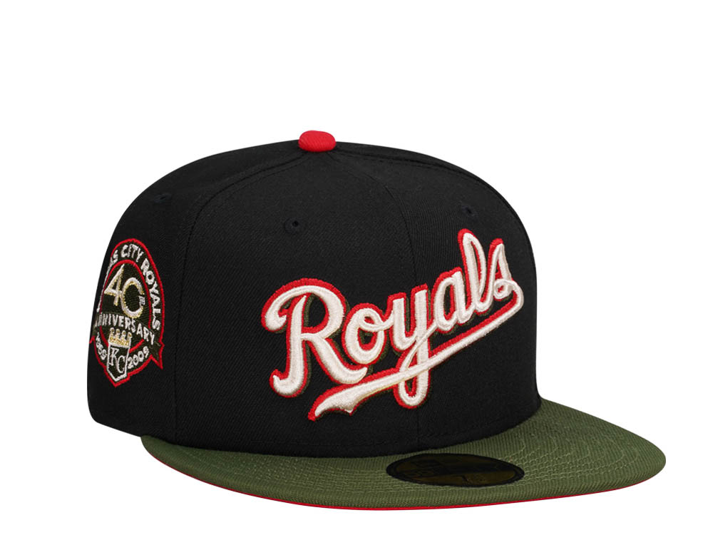 New Era Kansas City Royals 40th Anniversary Black Rifle Two Tone Prime Edition 59Fifty Fitted Hat