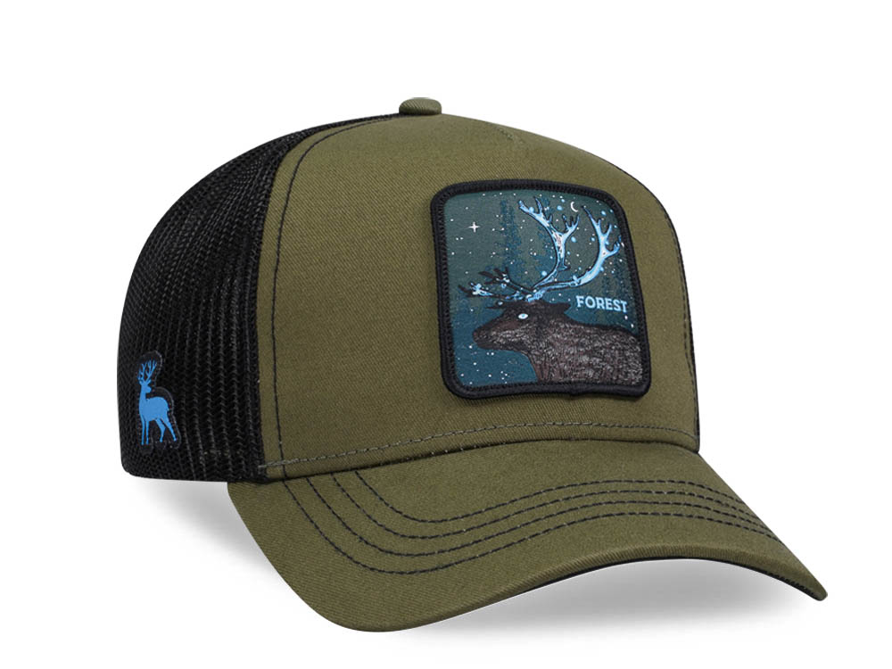 Capslab Fantastic Beasts Forest Black Olive Trucker Snapback Hat