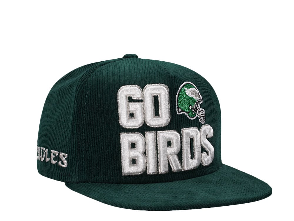 New Era Philadelphia Eagles Go Birds Corduroy Throwback Edition 59Fifty A Frame Fitted Hat