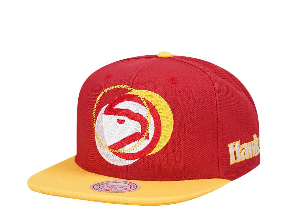 Mitchell & Ness Atlanta Hawks Logo Blur Hardwood Classic Snapback Hat