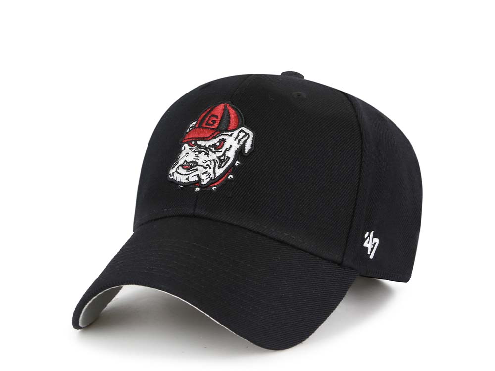 47Brand Georgia Bulldogs Black Wool MVP Strapback Hat