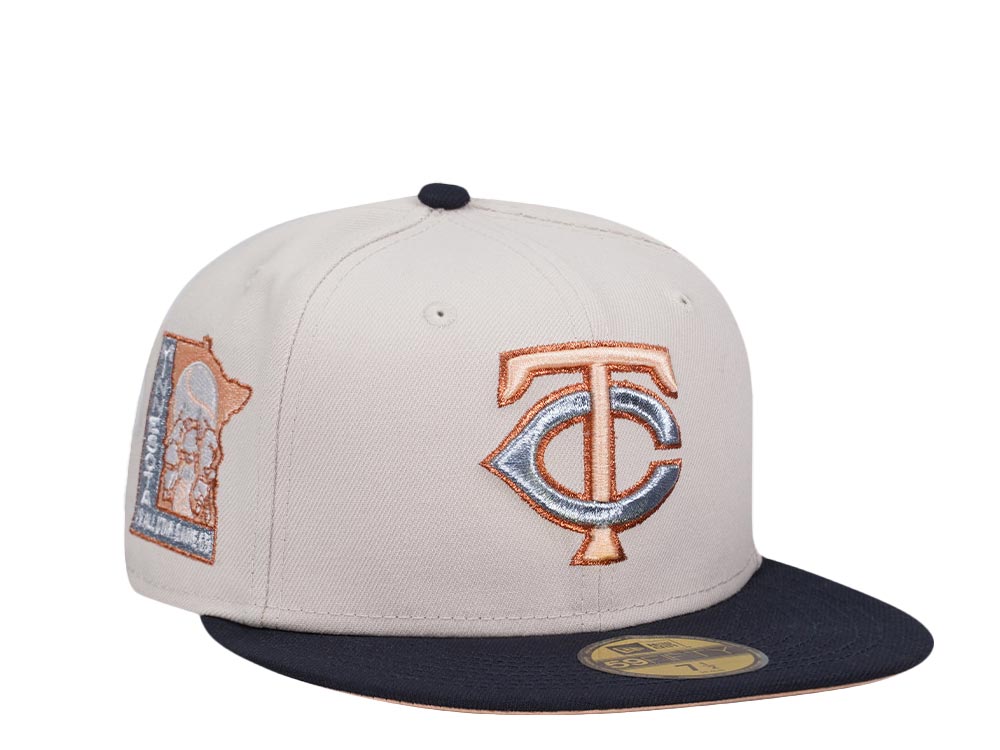 New Era Minnesota Twins All Star Game 1965 Metallic Stone Two Tone Edition 59Fifty Fitted Hat