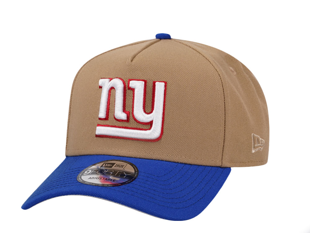 New Era New York Giants Khaki Two Tone Edition 9Forty A Frame Snapback Hat