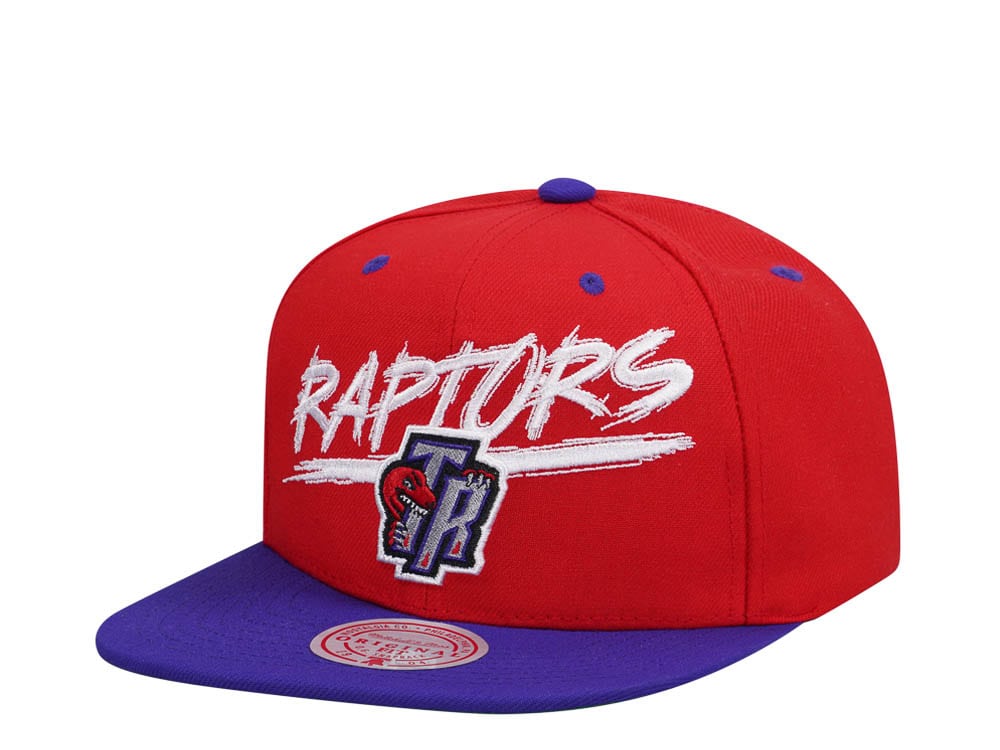 Mitchell & Ness Toronto Raptors Transcript Red Two Tone Snapback Hat