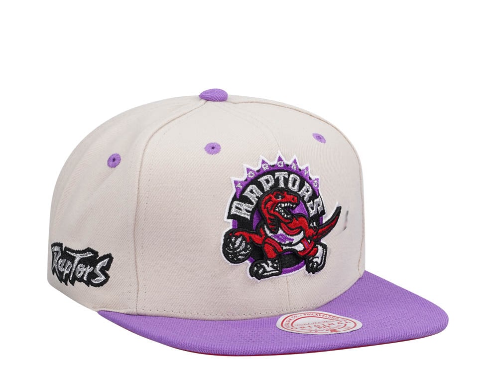 Mitchell & Ness Toronto Raptors Sail Off White Two Tone Snapback Hat