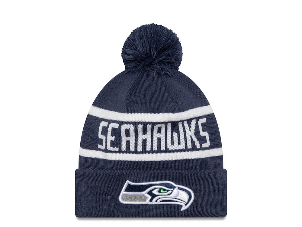 New Era Seattle Seahawks On The Cuff Navy Knit