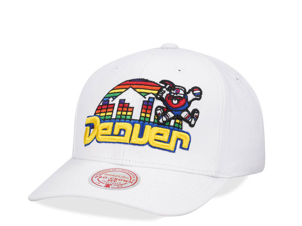 Mitchell & Ness Denver Nuggets All in Pro White Snapback Hat