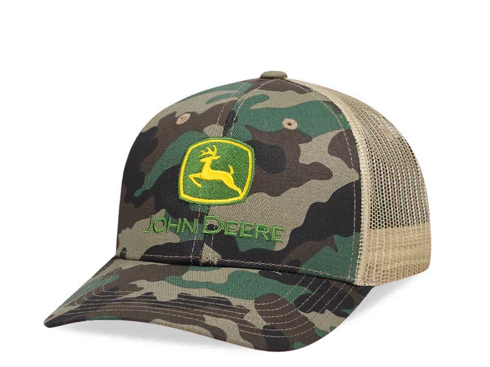 John Deere Camouflage Trucker Snapback Hat