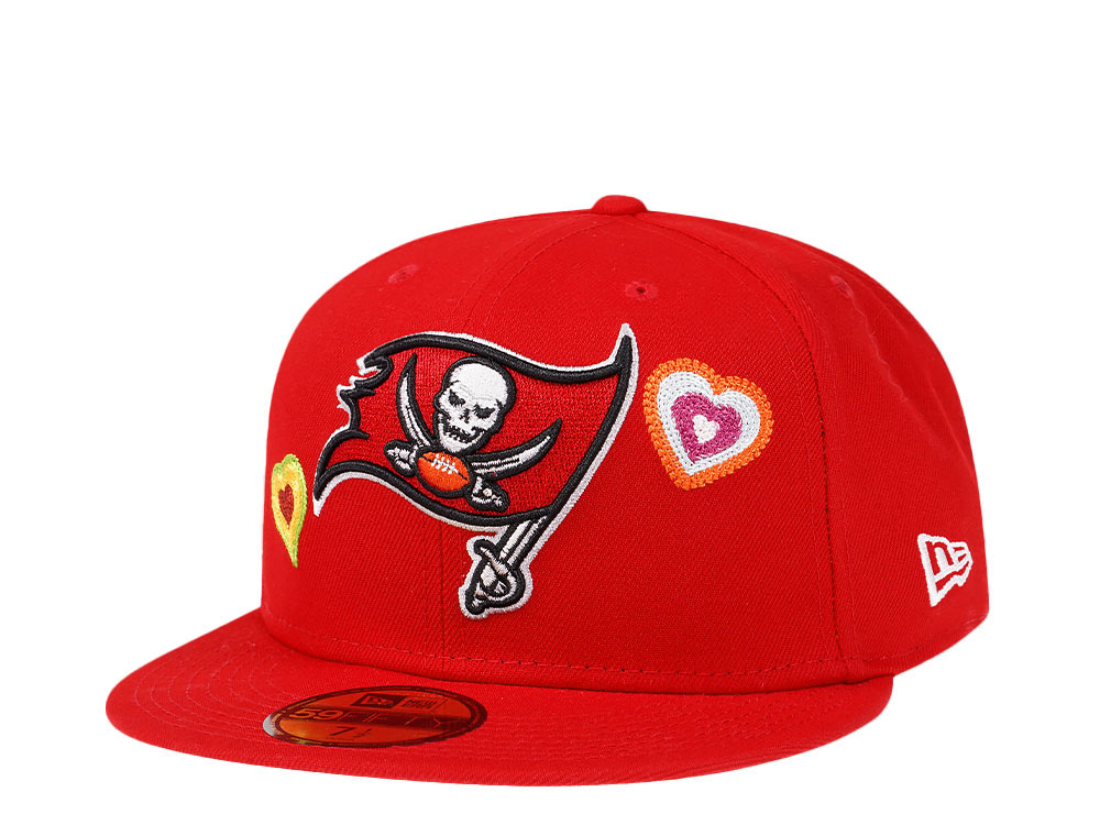 New Era Tampa Bay Buccaneers Red Chainstitchheart Edition 59Fifty Fitted Hat