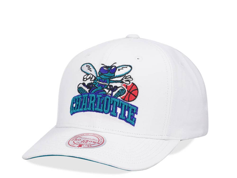 Mitchell & Ness Charlotte Hornets All in Pro White Snapback Hat