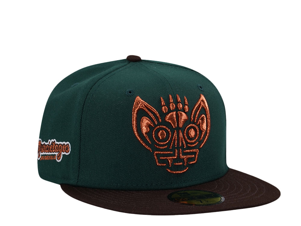 New Era Louisville Murcielagos Horror Pack Dark Green Copper Edition 59Fifty Fitted Hat