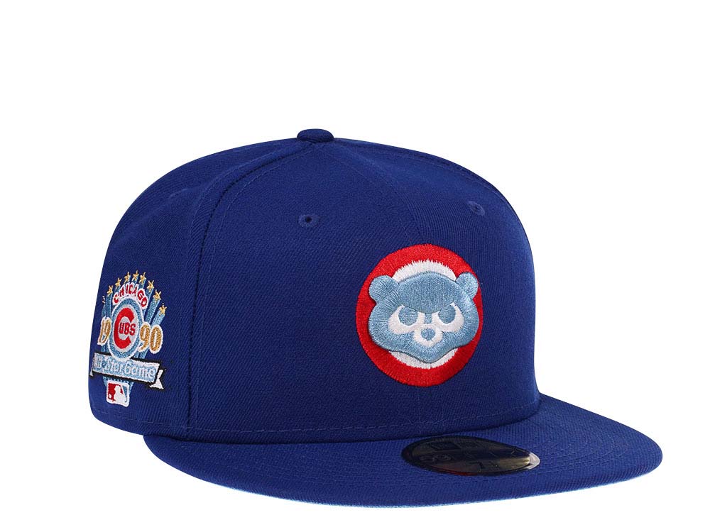 Chicago Cubs MLB 1990 All Star Game Glacier Blue 59FIFTY New Era Hat popular Size 7 3/8