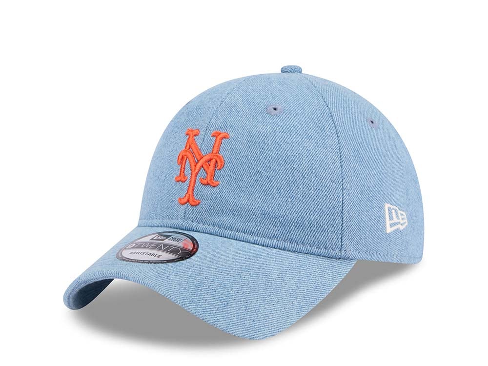 New Era New York Mets Washed Denim 9Twenty Strapback Hat