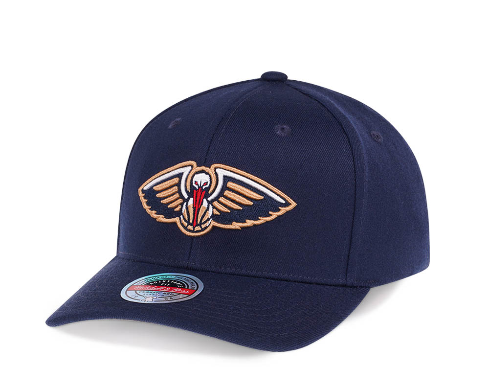 Mitchell & Ness New Orleans Pelicans Team Ground Red Line Solid Flex Snapback Hat