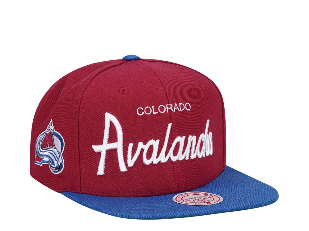 Mitchell & Ness Colorado Avalanche Vintage Script Snapback Hat