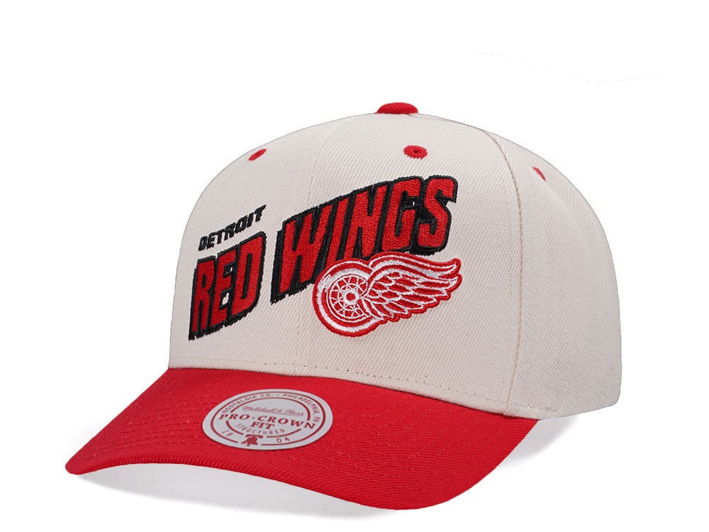 Mitchell & Ness Detroit Red Wings Chrome Two Tone Pro Crown Fit Snapback Hat