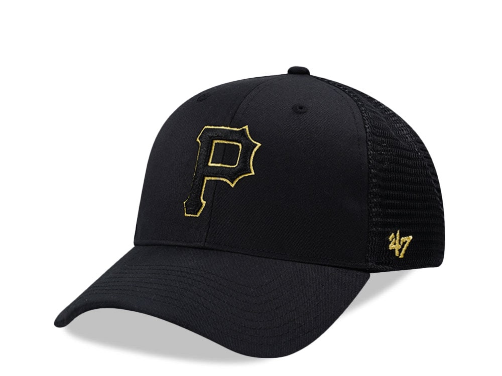 47Brand Pittsburgh Pirates Black Branson MVP Trucker Snapback Hat