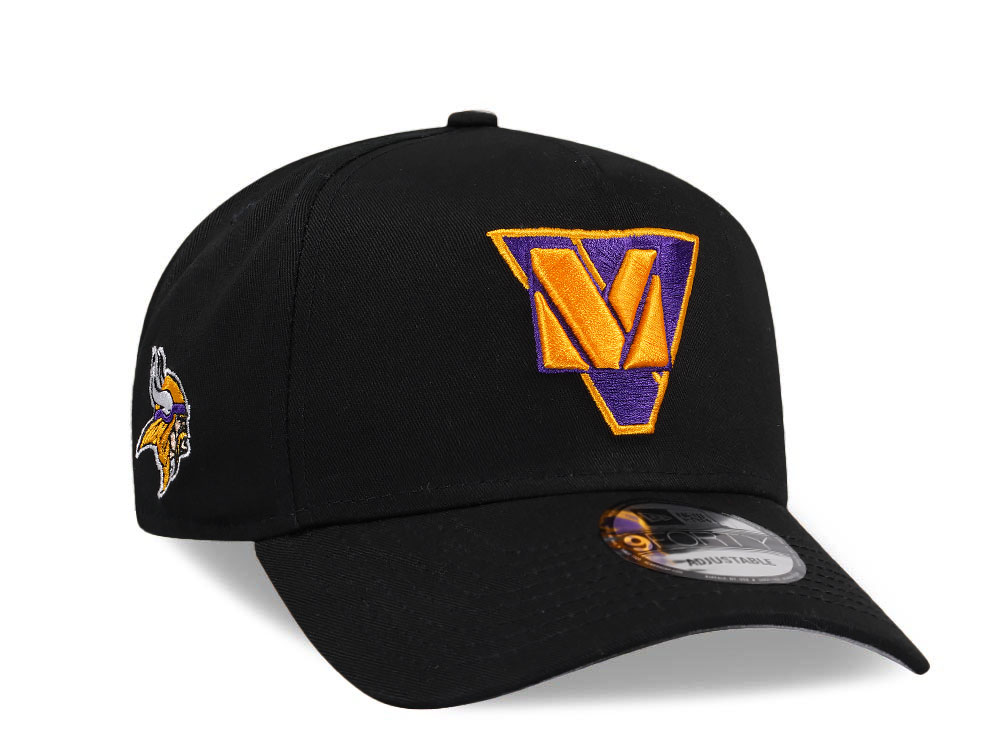 New Era Minnesota Vikings City Originals Black A Frame 9Forty Snapback Hat