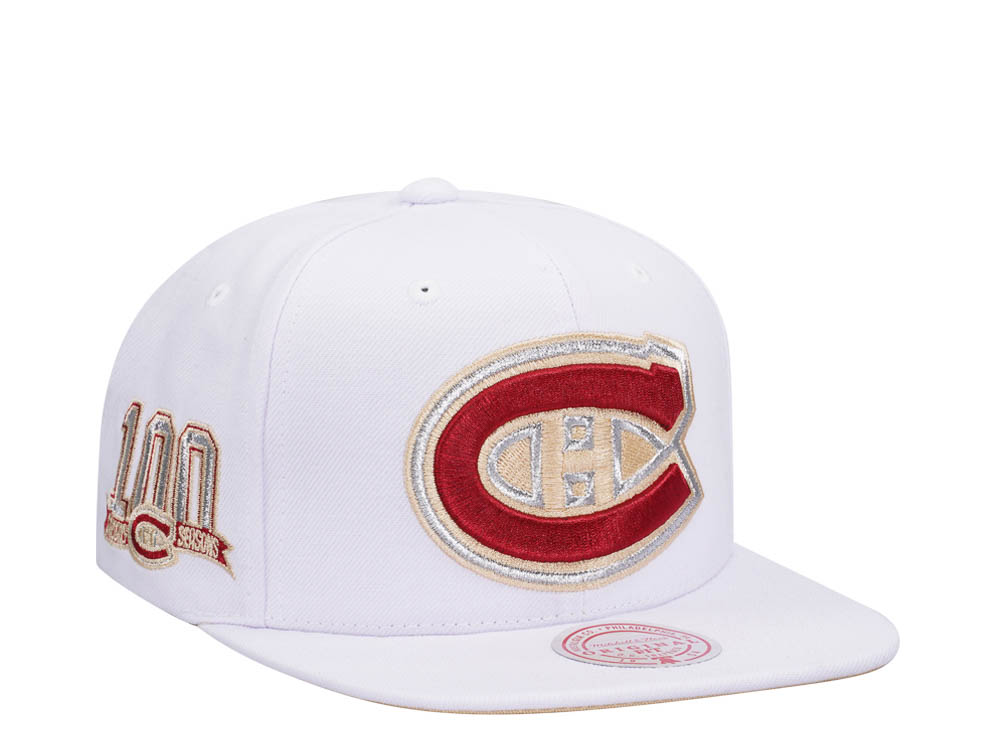 Mitchell & Ness Montreal Canadiens 100 Seasons Winter White Snapback Hat