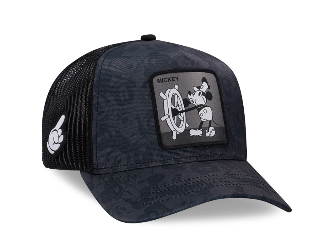 Capslab Disney Mickey Mouse Black Grey Trucker Snapback Hat