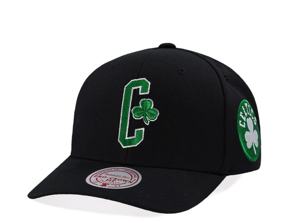 Mitchell & Ness Boston Celtics Pro Crown Fit Black Snapback Hat