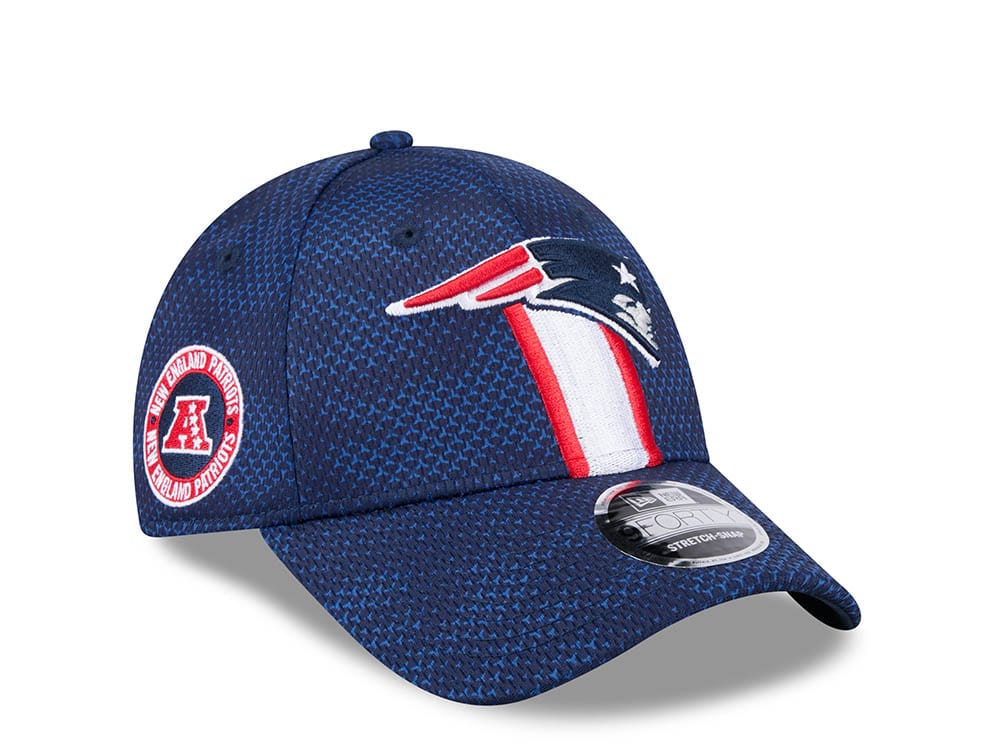 New Era New England Patriots Sideline 2024 9Forty Stretch Snapback Cap TOPPERZSTORE.COM